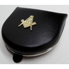 Freemason Personalised Genuine Leather Coin Case Freemason Personalised Genuine Leather Coin Case